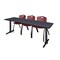 Cain Rectangle Tables > Training Tables > Cain Training Table & Chair Sets, 84 W, 24 L, 29 H, Grey MTRCT8424GY47BY - alternate 1